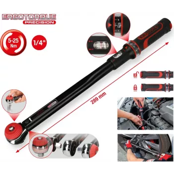 KS TOOLS ERGOTORQUE - Dinamometriskā atslēga - 1/4 inch - 5 - 25 N·m