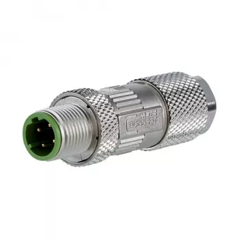 METZ CONNECT M12 Spraudnis D-kodēts IP67 Cat. 5 laukā montējams taisns