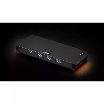 USB 3.2 Gen1 2x4 koplietošanas slēdzis ATEN US5324 ar Host A + C un 4 ierīču portiem