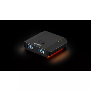 USB 3.2 Gen 1 2x2 koplietošanas slēdzis ATEN US4322 — 2 resursdatori / 2 ierīces, Type-A