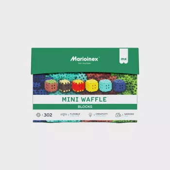 Konstruktīvie bloki Marioinex Mini Waffle 302 gab. — sakraujami savienojošie būvēšanas bloki