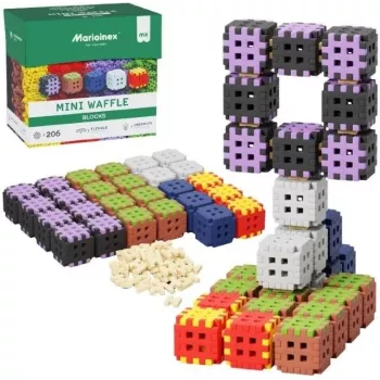 Konstruktīvie bloki Marioinex Mini Waffle 206 gabali — bērnu celtniecības komplekts
