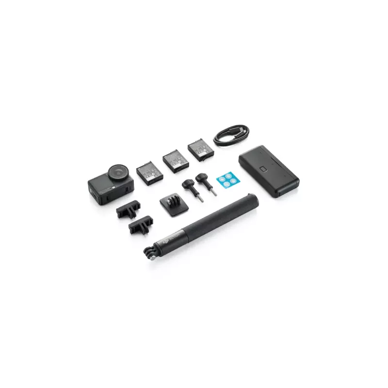 Action kamera DJI Osmo Action 6 Adventure Combo — 38 MP, 4K Ultra HD, 1/1.1 collu CMOS, 155° redzes lauks, 2x digitālais tālummaiņa