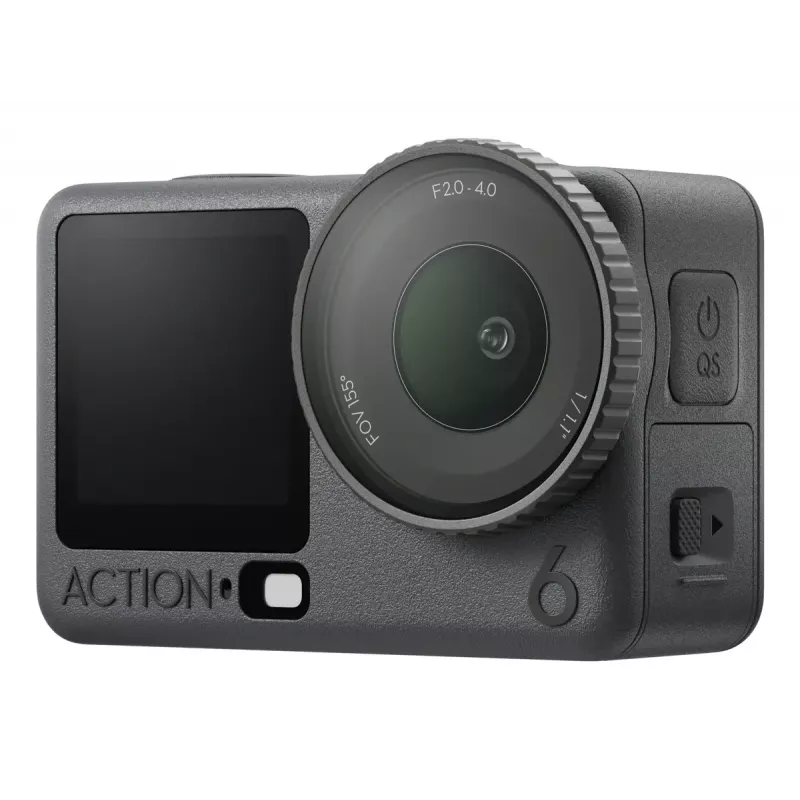 Action kamera DJI Osmo Action 6 Adventure Combo — 38 MP, 4K Ultra HD, 1/1.1 collu CMOS, 155° redzes lauks, 2x digitālais tālummaiņa