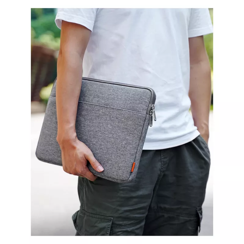 Sleeve maciņš Inateck LB01005 35,6 cm (14 collu) klēpjdatoriem, pelēks, vienkrāsaina virsma