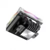 CPU dzesētājs Akasa SOHO H6L RGB balts — zema profila radiators ar RGB ventilatoru, piemērots mini-ITX kompaktām sistēmām