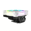 CPU dzesētājs Akasa SOHO H6L RGB balts — zema profila radiators ar RGB ventilatoru, piemērots mini-ITX kompaktām sistēmām