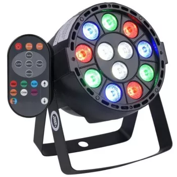 LIGHT4ME P12 LED PAR RGBW - LED prožektors RGBW, pilota vadība