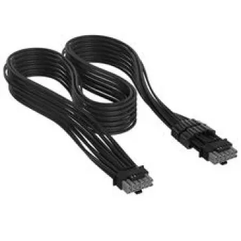 Corsair Premium Sleeved 12V-2x6 to 12V-2x6 kabelis, universāls - melns