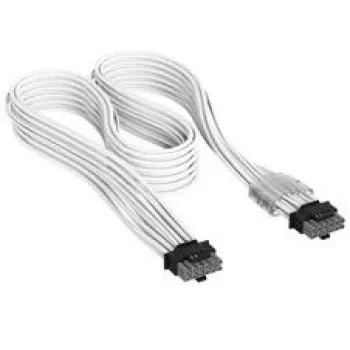 Corsair Premium Sleeved 12V-2x6 uz 12V-2x6 kabelis, universāls - Balts