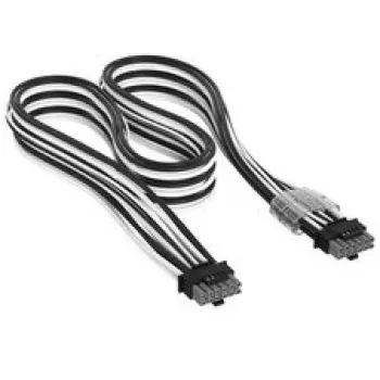 Corsair Premium Sleeved 12V-2x6 uz 12V-2x6 Kabelis, Universāls - melns/balts