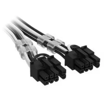 Corsair Premium Sleeved 12V-2x6 uz 2x 6+2-Pin PCIe kabelis, Universāls - melns/balts