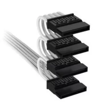 Corsair Premium Sleeved 4x SATA strāvas kabelis, Type-5 barošanas blokiem - Balts