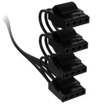 Corsair Premium Sleeved 4x 4-Pin-Molex kabelis, Type-5 barošanas blokam - melns