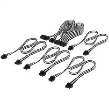 Corsair kabeļu komplekts, Type 4, DC Cable Starter Kit, atsevišķi apvalkoti - melns/balts