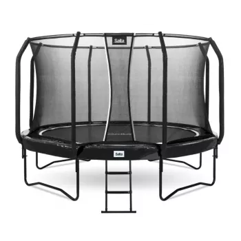 Trampolīns Salta First Class apaļš 366 cm, fitnesa trampolīns, melns, modelis 5373A