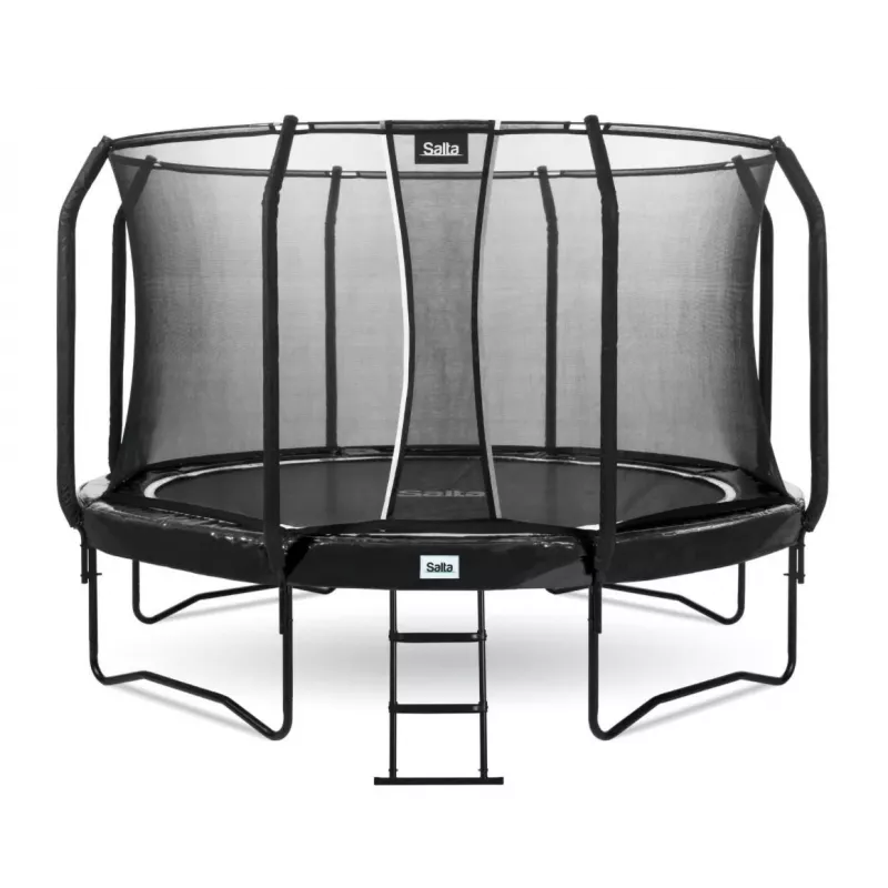 Trampolīns Salta First Class apaļš 366 cm, fitnesa trampolīns, melns, modelis 5373A