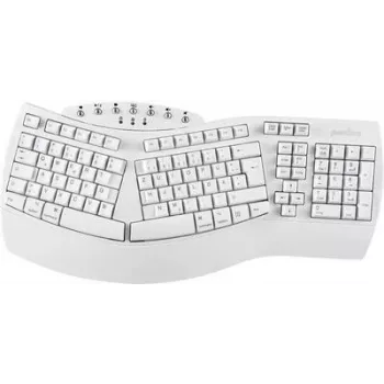 Perixx PERIBOARD-612W DE bezvadu tastatūra RF + Bluetooth, QWERTY, franču - vācu - spāņu - UK angļu - US angļu, balta