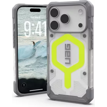 UAG Urban Armor Gear Pathfinder Maciņš ar MagSafe | Apple iPhone 17 Pro | aktīvais neons (caurspīdīgs) | 114551118181