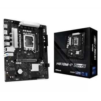 Mātesplate ASROCK H810M-P GEN5 — H810 mikro-ATX, LGA 1700, DDR5