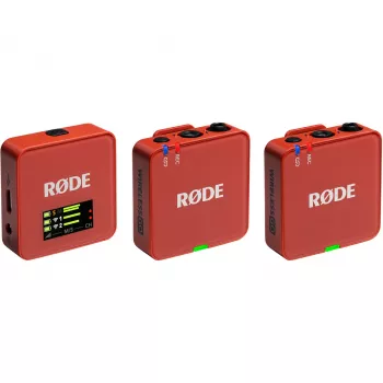 Bezvadu mikrofonu komplekts Rode Wireless Go III brūns — 2,4 GHz bezvadu pārraide, kompakts divu kanālu komplekts