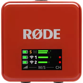Bezvadu mikrofonu komplekts Rode Wireless Go III brūns — 2,4 GHz bezvadu pārraide, kompakts divu kanālu komplekts