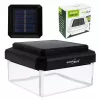 Saules LED staba lampa GreenBlue GB127 WW — neitrāli balta 3200K, 80×80 mm aploksnes formas abažūrs, NiMH akumulators