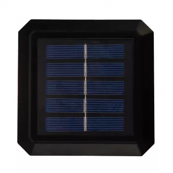 Saules LED staba lampa GreenBlue GB128 WW, 3200K neitrāli balta, aploksnes formas kupols, 100x100 mm, melna