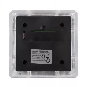 Saules LED staba lampa GreenBlue GB128 WW, 3200K neitrāli balta, aploksnes formas kupols, 100x100 mm, melna