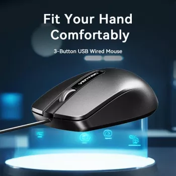 Pele USB optiskā MELNA/KTABG Vention