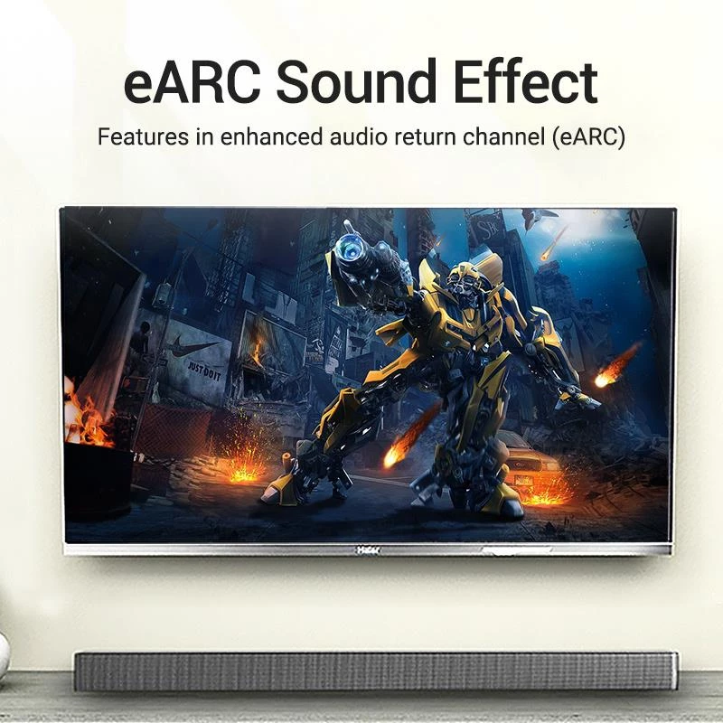 HDMI kabelis 8K/1M Melns Aanbf Vention