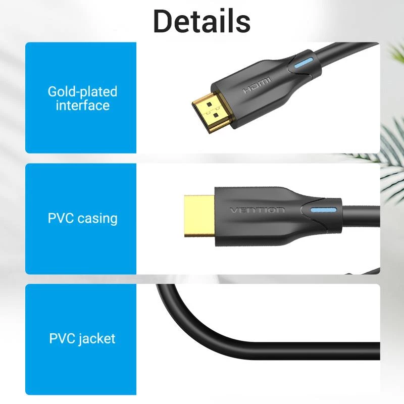HDMI kabelis 8K/1M Melns Aanbf Vention