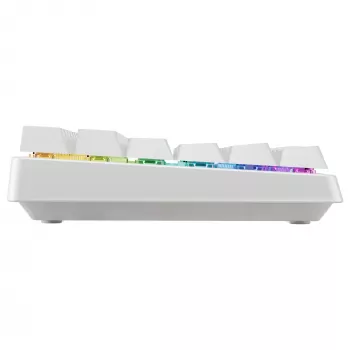 Bezvadu kompaktā tastatūra Cherry XTRFY K33 75% QWERTZ vācu, balta, USB + RF + Bluetooth, RGB