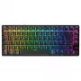 Bezvadu spēļu tastatūra Cherry XTRFY K33 Compact 75% QWERTZ vācu USB + RF + Bluetooth melna RGB