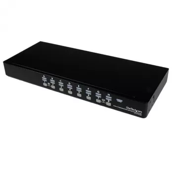 StarTech.com 16 Portu 1U Rackmontējams USB KVM Slēdzis ar OSD (SV1631DUSBU)