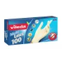 Vienreizlietojamie lateksa cimdi VILEDA Multi Latex 100, bēši, izmērs S/M, 100 gab.