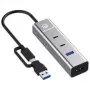 USB centrmezgls GrauGear G-HUB2A2C1-PD 4 porti PD — 2x USB-C, 2x USB-A