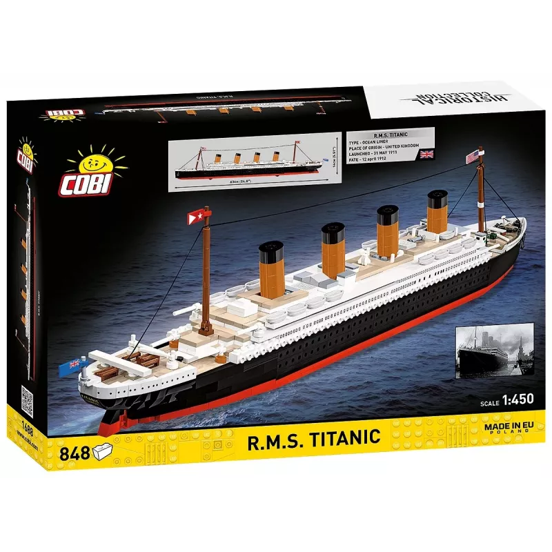 Būvkomplekts Cobi R.M.S. Titanic modelis, 848 gabali, kolekcionējams kuģa modelis