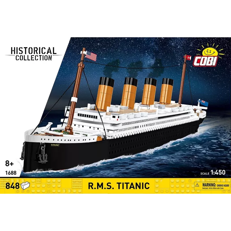 Būvkomplekts Cobi R.M.S. Titanic modelis, 848 gabali, kolekcionējams kuģa modelis