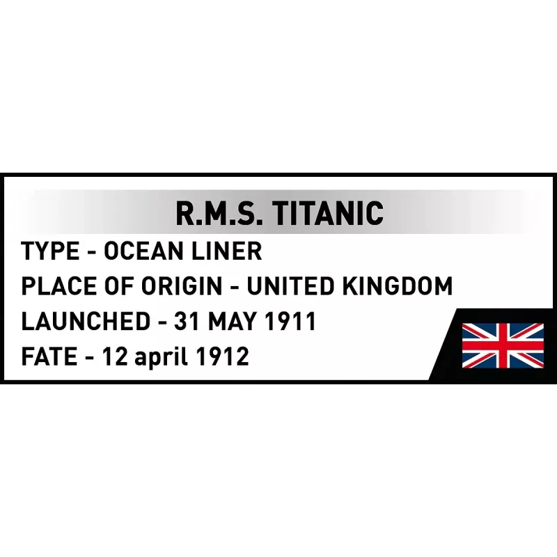 Būvkomplekts Cobi R.M.S. Titanic modelis, 848 gabali, kolekcionējams kuģa modelis