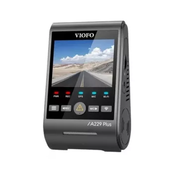 Auto reģistrators VIOFO A229 PLUS 1CH-G GPS — 1 kanāls, 2560×1440, GPS, Wi‑Fi, 2.4 collu displejs, MicroSD līdz 512 GB