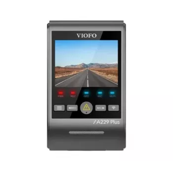 Auto reģistrators VIOFO A229 PLUS 1CH-G GPS — 1 kanāls, 2560×1440, GPS, Wi‑Fi, 2.4 collu displejs, MicroSD līdz 512 GB