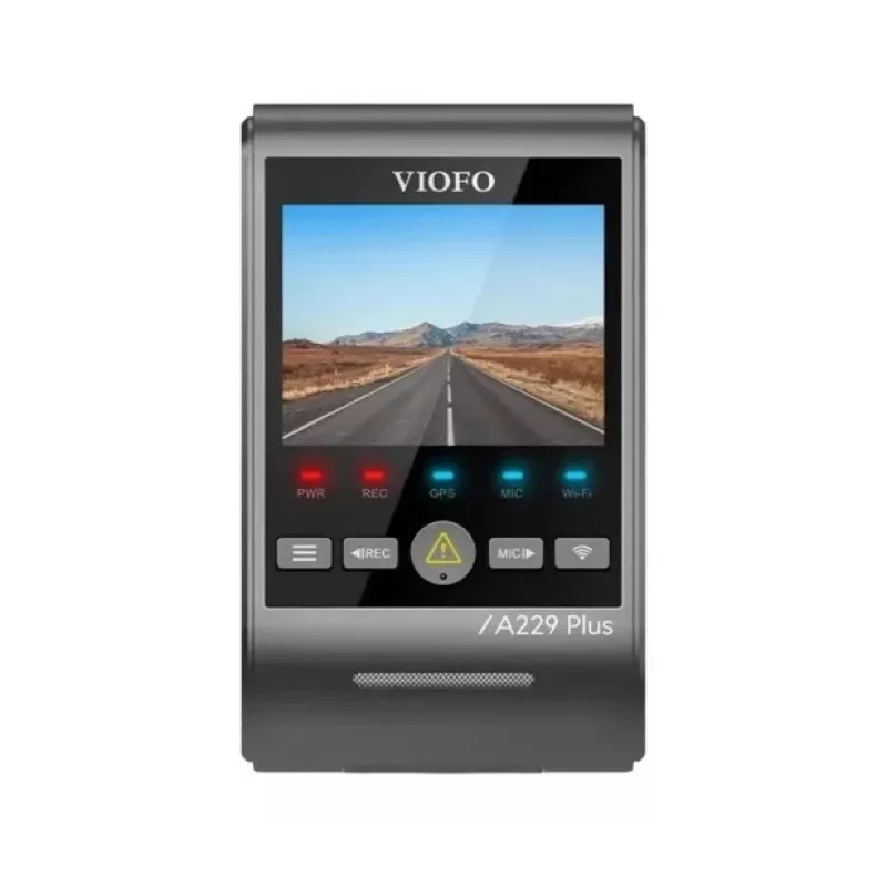 Auto reģistrators VIOFO A229 PLUS 1CH-G GPS — 1 kanāls, 2560×1440, GPS, Wi‑Fi, 2.4 collu displejs, MicroSD līdz 512 GB