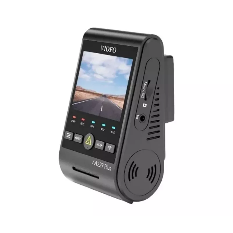 Auto reģistrators VIOFO A229 PLUS 1CH-G GPS — 1 kanāls, 2560×1440, GPS, Wi‑Fi, 2.4 collu displejs, MicroSD līdz 512 GB
