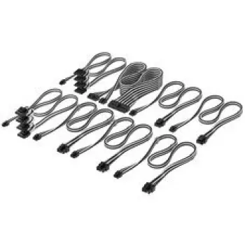 Corsair Premium Sleeved DC Cable Pro Kit, Type-5 barošanas blokam - melns/balts