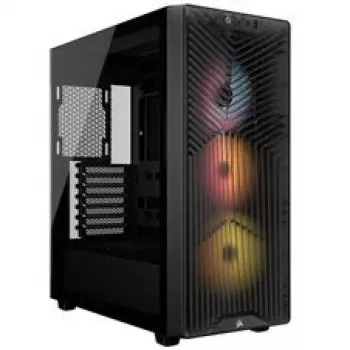 Corsair 3200D RS ARGB datora korpuss, Midi-Tornis, ATX, Rūdīts stikls - Pelēks