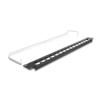 DeLOCK 19 collu D-Type 16 Portu 1U Patch Panel Melns Modelis 67058