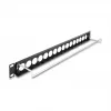 DeLOCK 19 collu D-Type 16 Portu 1U Patch Panel Melns Modelis 67058