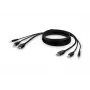 KVM kabelis Belkin F1DN1CCBL — HDMI uz USB A/B ar audio, USB tastatūras/peles pieslēgvietām, 3 m