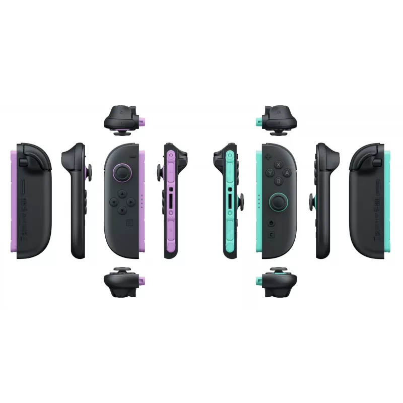 Nintendo Joy-Con 2 pāris Gaiši Purpurs/Gaiši Zaļš, spēļu kontrolieris, Nintendo Switch 2, Home poga, Analogais / Digitālais, Bezvadu, Bluetooth